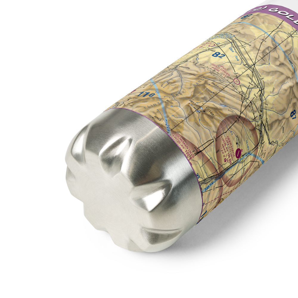 Gold Creek Airport (2MT9) VFR Sectional Water Bottle 
