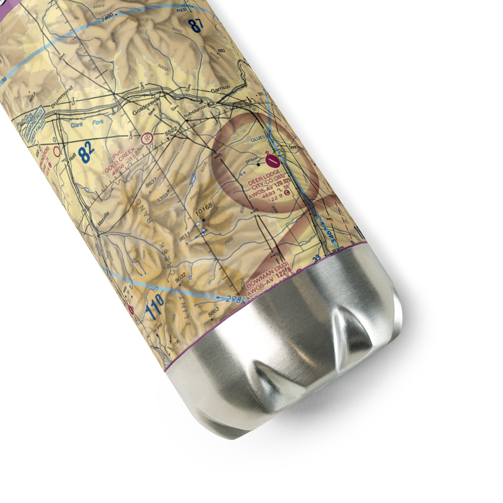 Gold Creek Airport (2MT9) VFR Sectional Water Bottle 