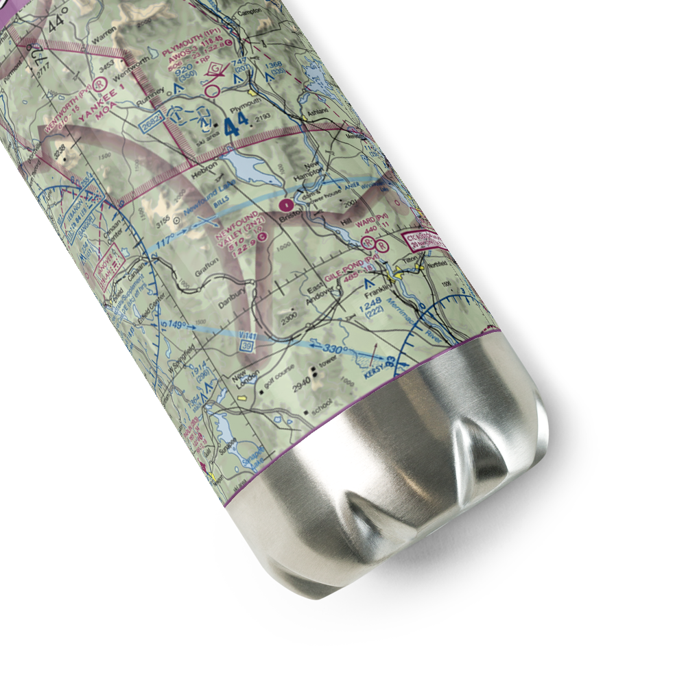 Newfound Valley Airport (2N2) VFR Sectional Water Bottle 