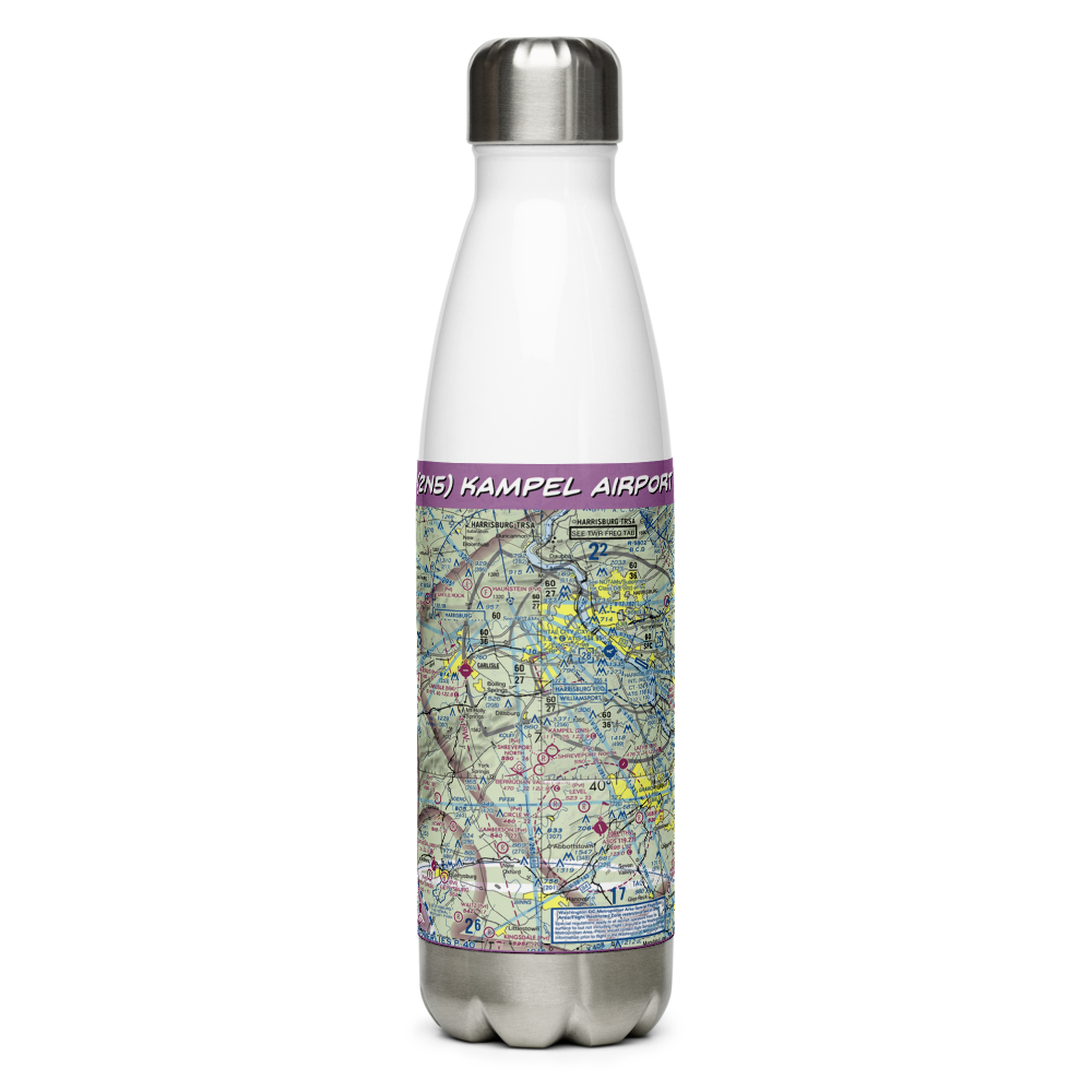 Kampel Airport (2N5) VFR Sectional Water Bottle 