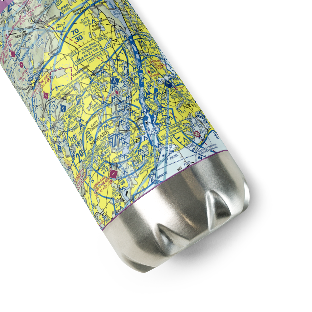 Little Ferry Seaplane Base (2N7) VFR Sectional Water Bottle 