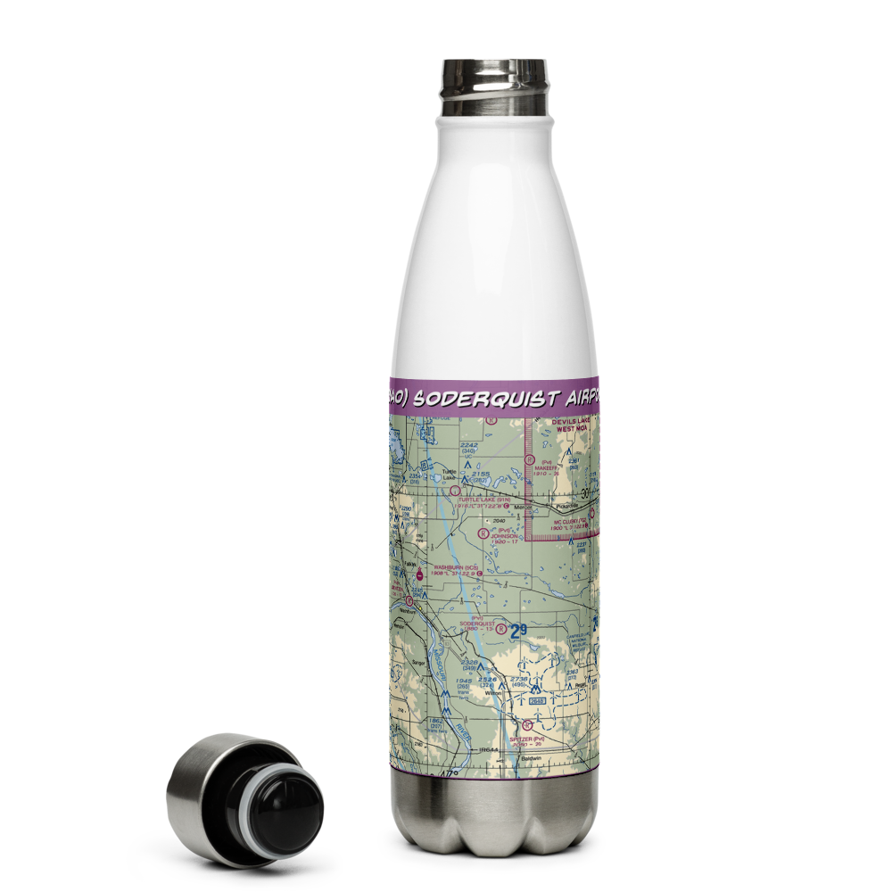 Soderquist Airport (2NA0) VFR Sectional Water Bottle 