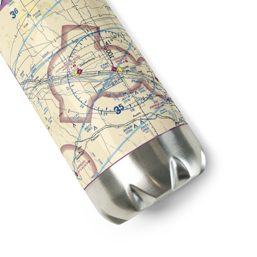 Fiese Airstrip (2NE5) VFR Sectional Water Bottle 