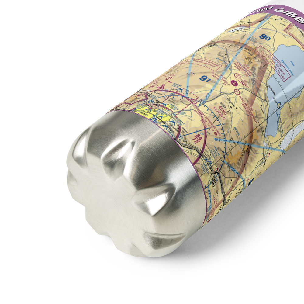 Gibb Ranch Airport (2NV2) VFR Sectional Water Bottle 