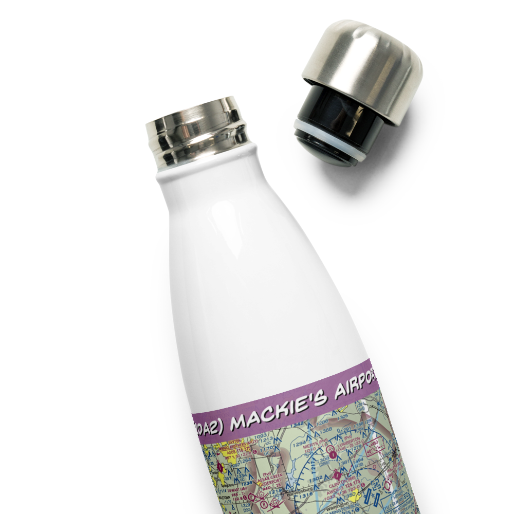 Mackie's Airport (2OA2) VFR Sectional Water Bottle 