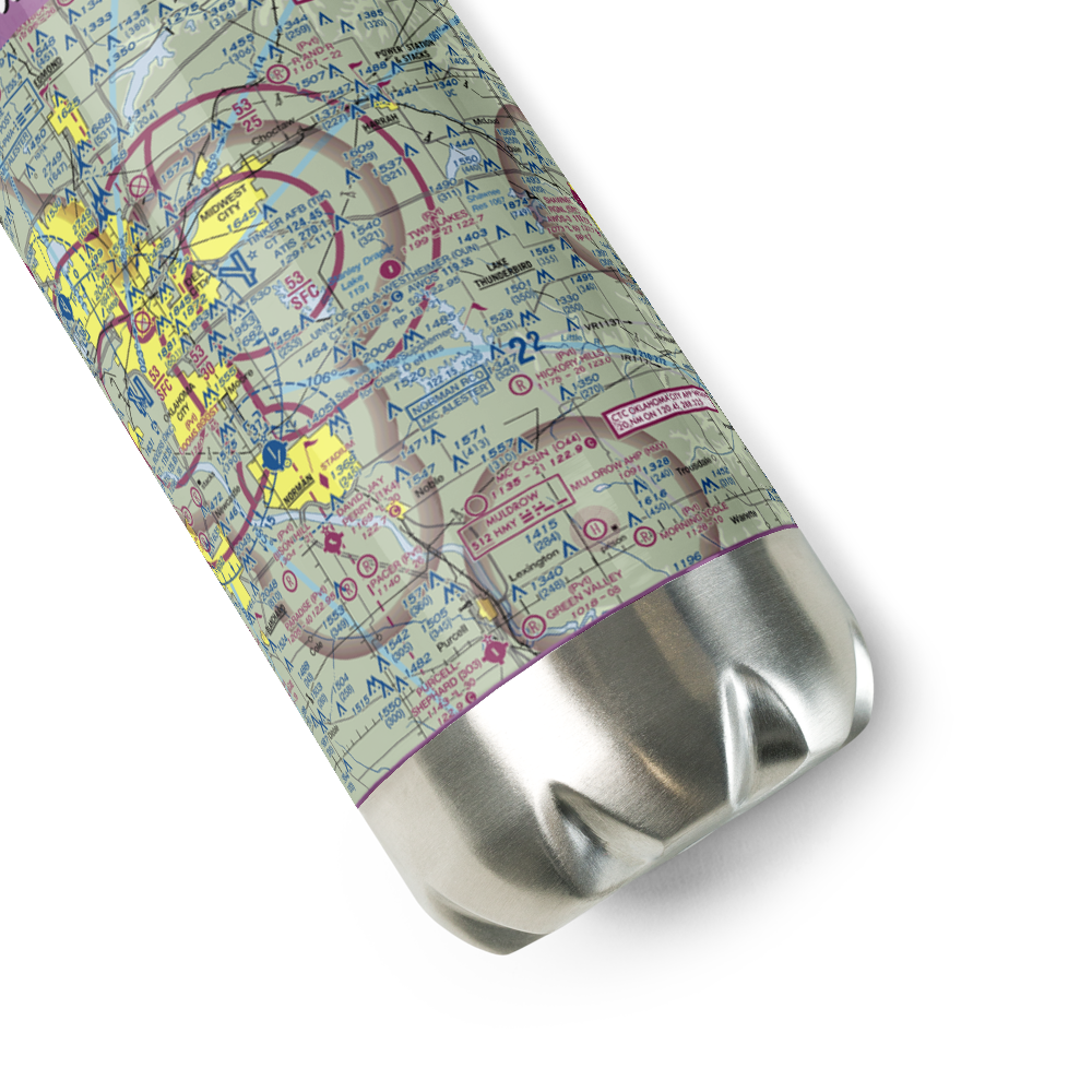 Twin Lakes Airport (2OK2) VFR Sectional Water Bottle 