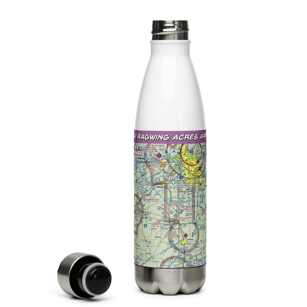 Ragwing Acres Airport (2OK4) VFR Sectional Water Bottle 