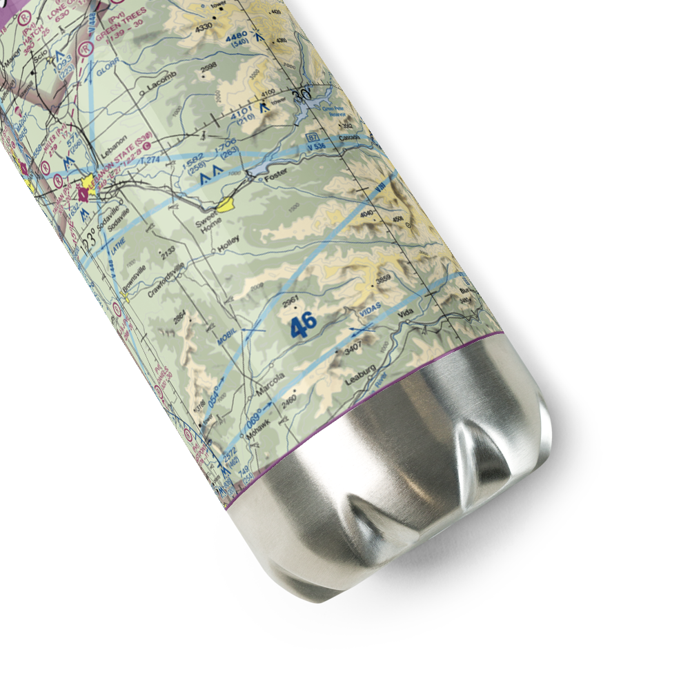 Sweet Home Airport (2OR7) VFR Sectional Water Bottle 