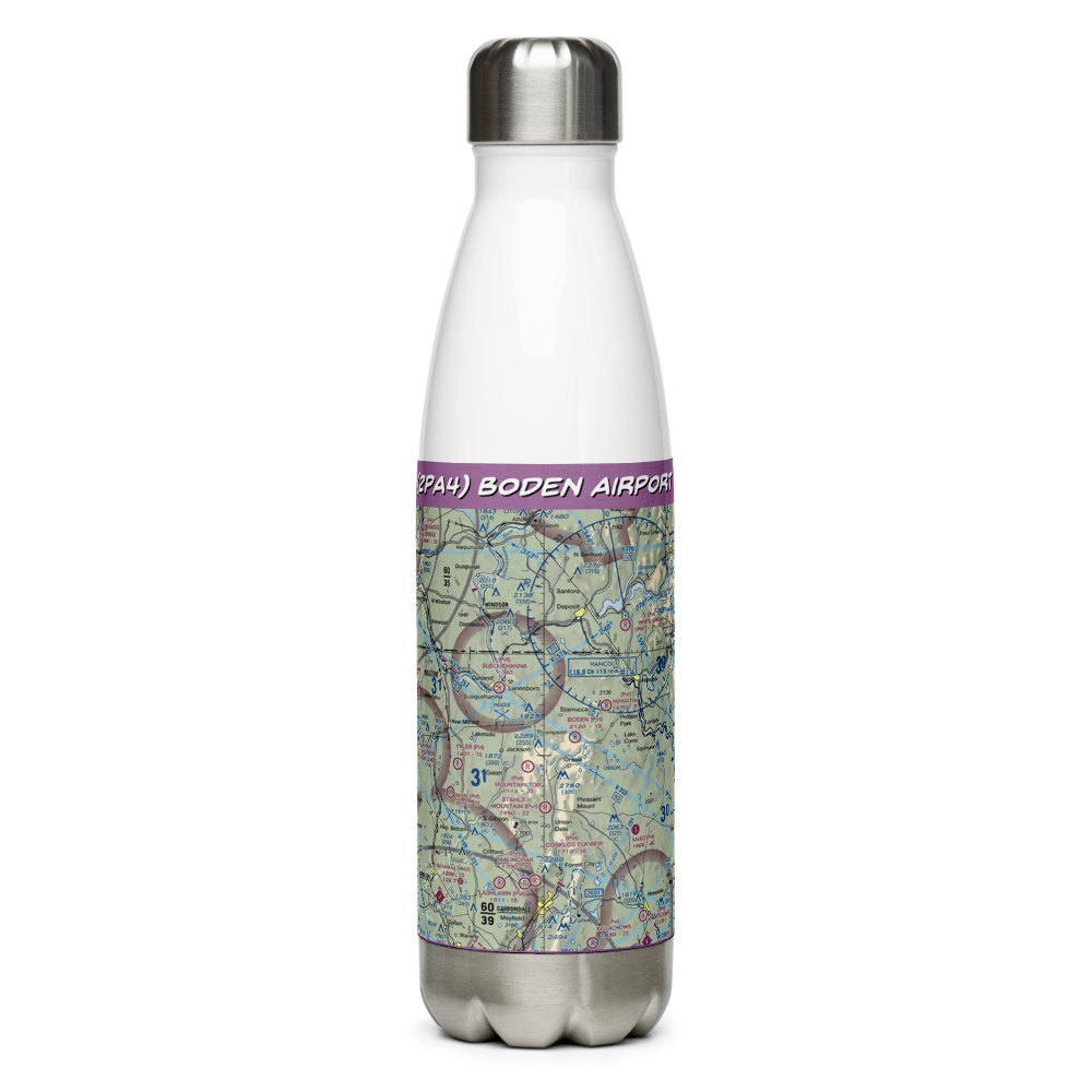 Boden Airport (2PA4) VFR Sectional Water Bottle 