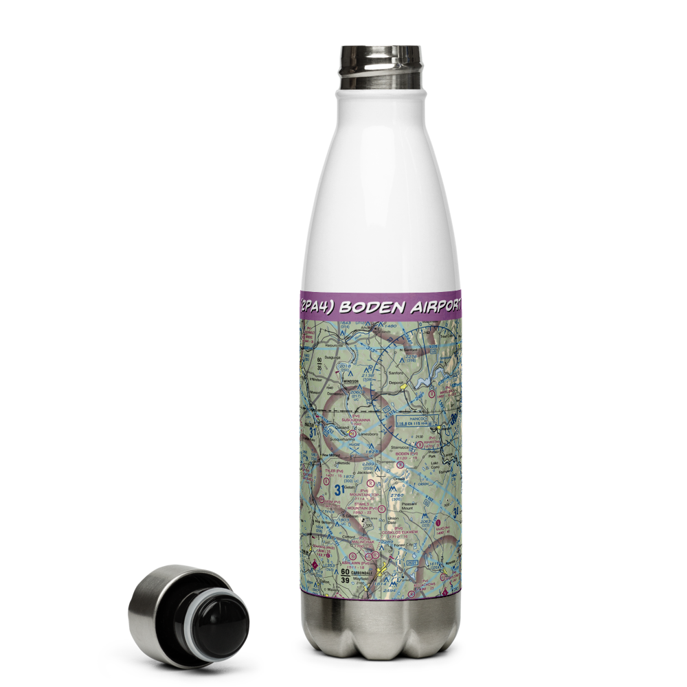 Boden Airport (2PA4) VFR Sectional Water Bottle 