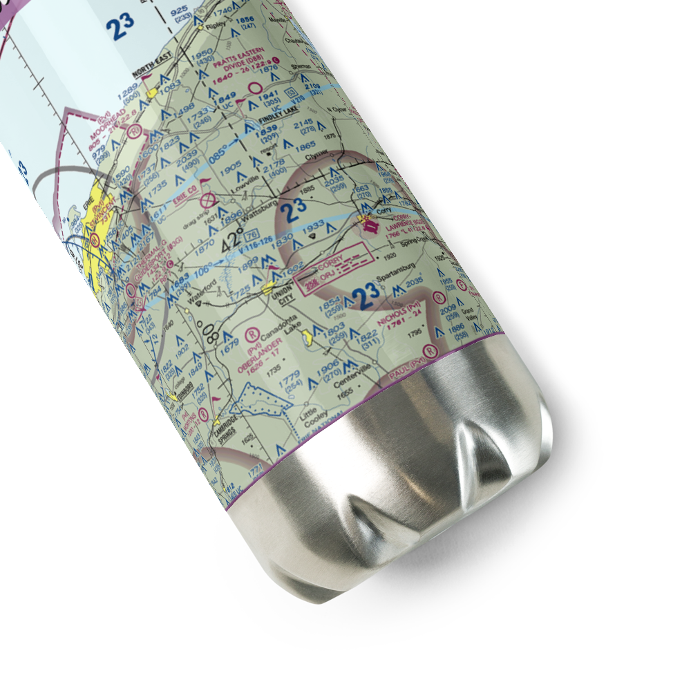 Strawberry Acres Airport (2PN0) VFR Sectional Water Bottle 