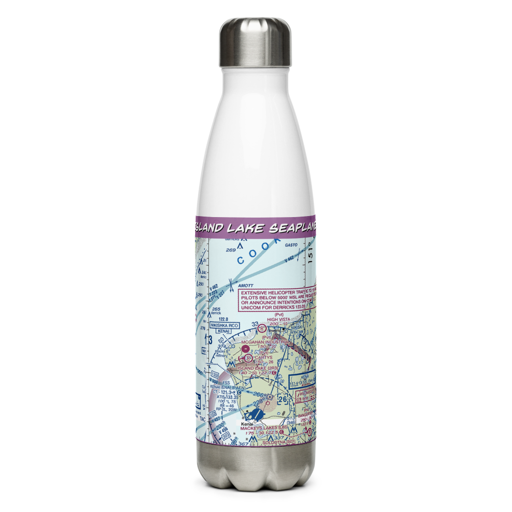 Island Lake Seaplane Base (2R3) VFR Sectional Water Bottle 
