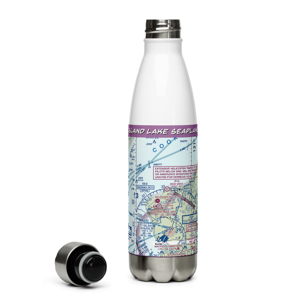 Island Lake Seaplane Base (2R3) VFR Sectional Water Bottle 