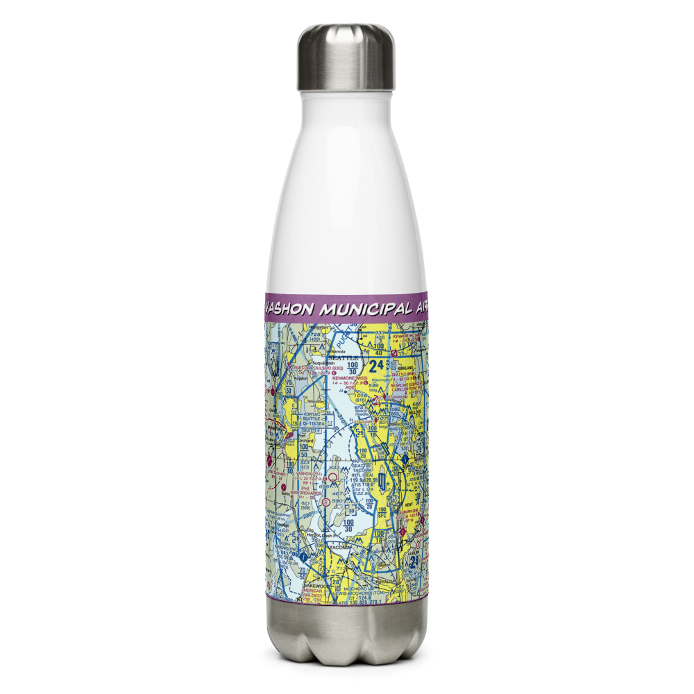 Vashon Municipal Airport (2S1) VFR Sectional Water Bottle 