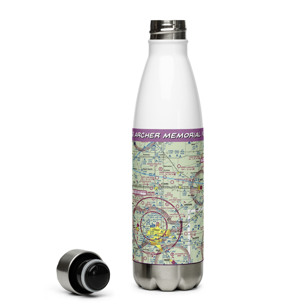 Archer Memorial Field (2S3) VFR Sectional Water Bottle 
