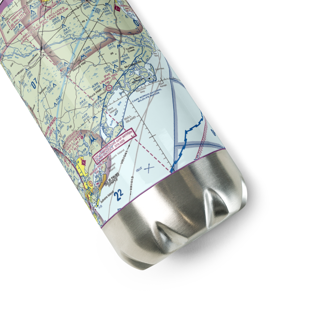 Laurel Hill Farms Airport (2SC7) VFR Sectional Water Bottle 