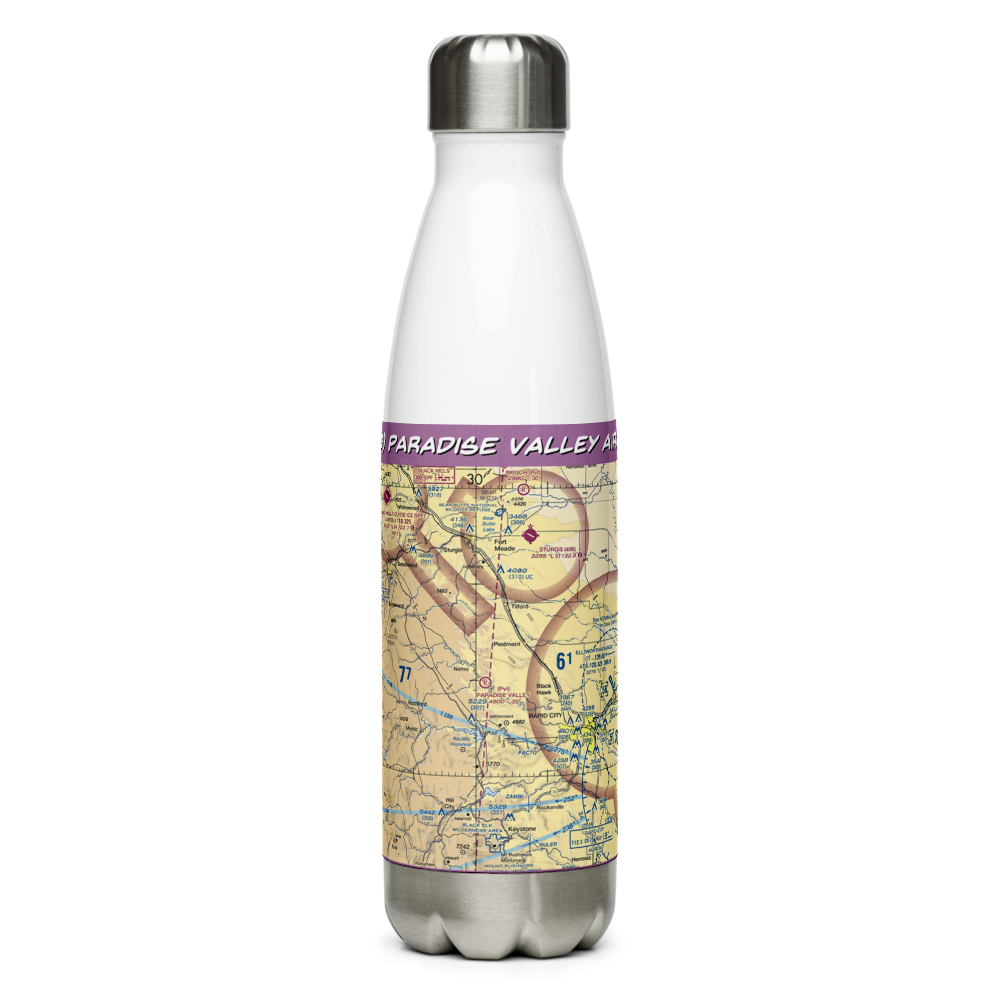 Paradise Valley Airport (2SD0) VFR Sectional Water Bottle 