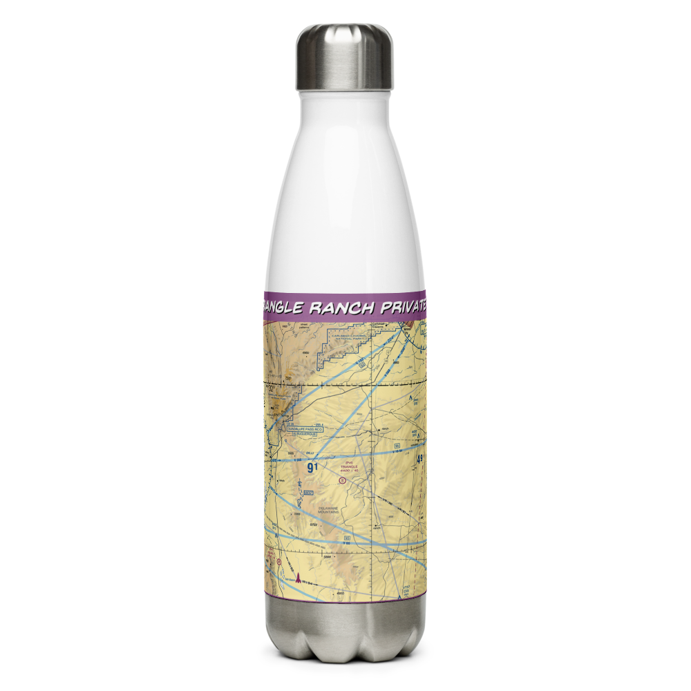 Triangle Ranch Private Airport (2TA3) VFR Sectional Water Bottle 