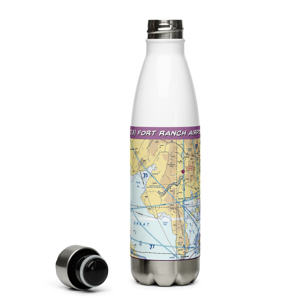 Fort Ranch Airport (2UT3) VFR Sectional Water Bottle 