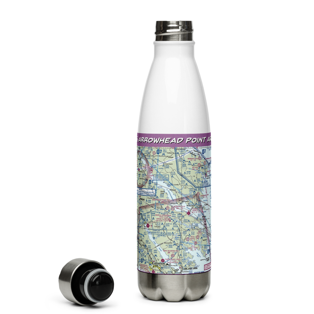 Arrowhead Point Airport (2VA6) VFR Sectional Water Bottle 