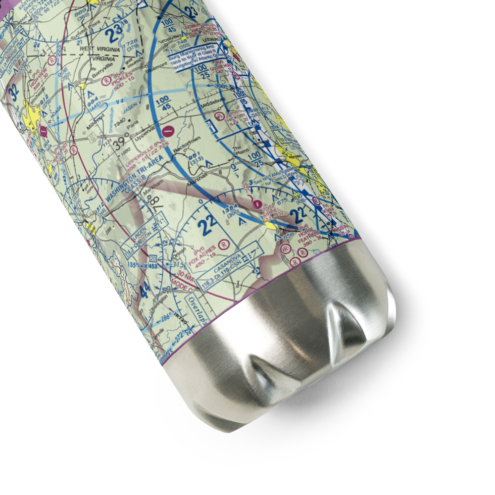 Upperville Airport (2VG2) VFR Sectional Water Bottle 