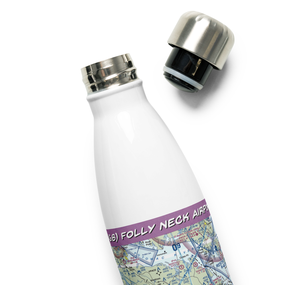 Folly Neck Airport (2VG8) VFR Sectional Water Bottle 