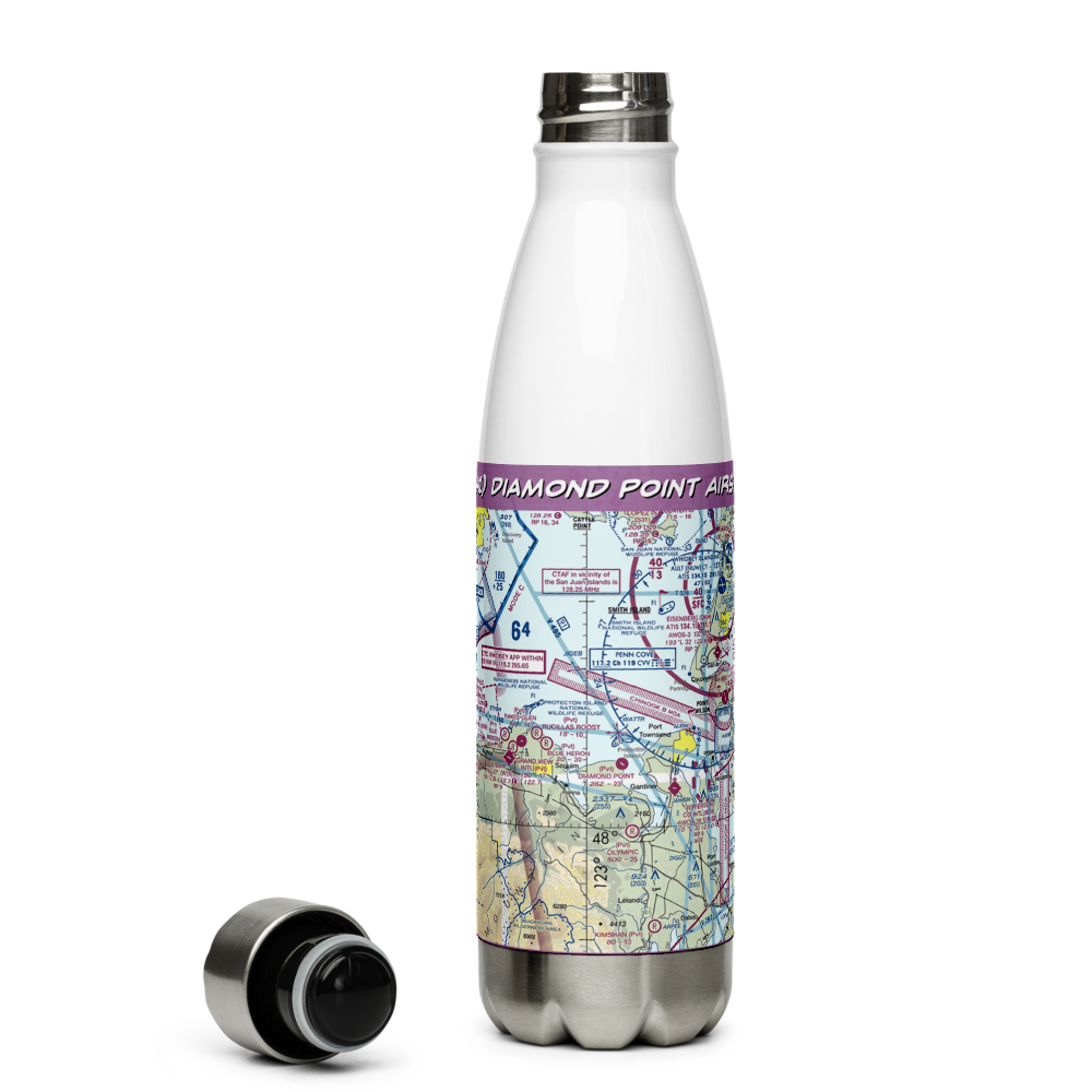 Diamond Point Airstrip (2WA1) VFR Sectional Water Bottle 