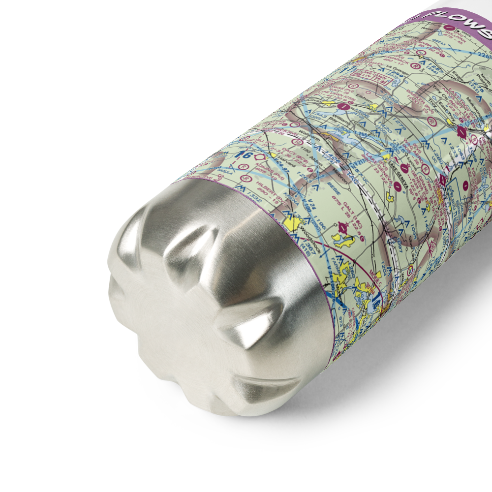 Plows & Props Airport (2WI4) VFR Sectional Water Bottle 