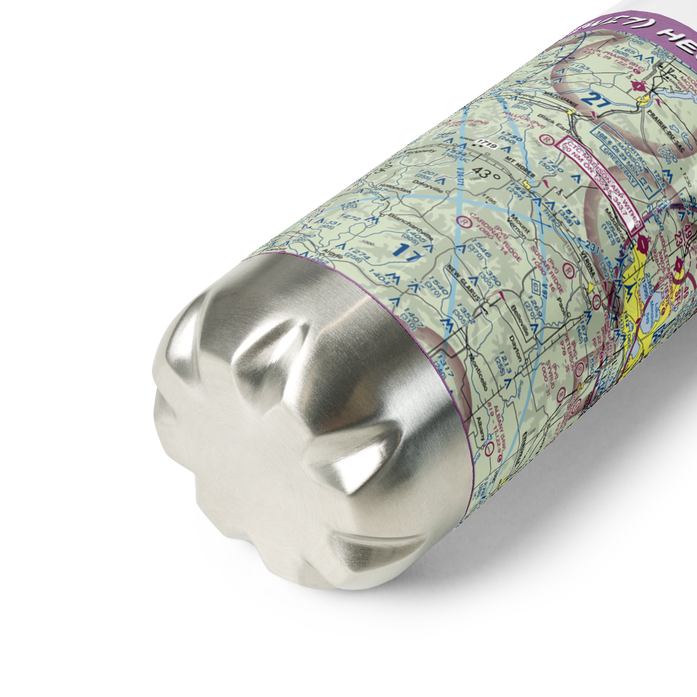 Hecklers' Strip (2WI7) VFR Sectional Water Bottle 