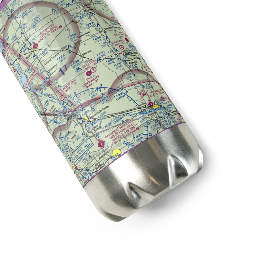 Bulldog Ranch Airport (2WI9) VFR Sectional Water Bottle 