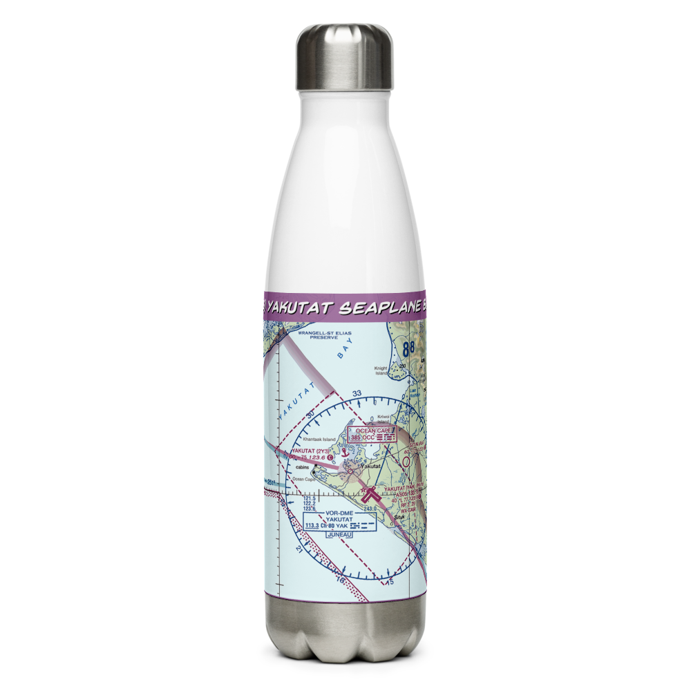 Yakutat Seaplane Base (2Y3) VFR Sectional Water Bottle 