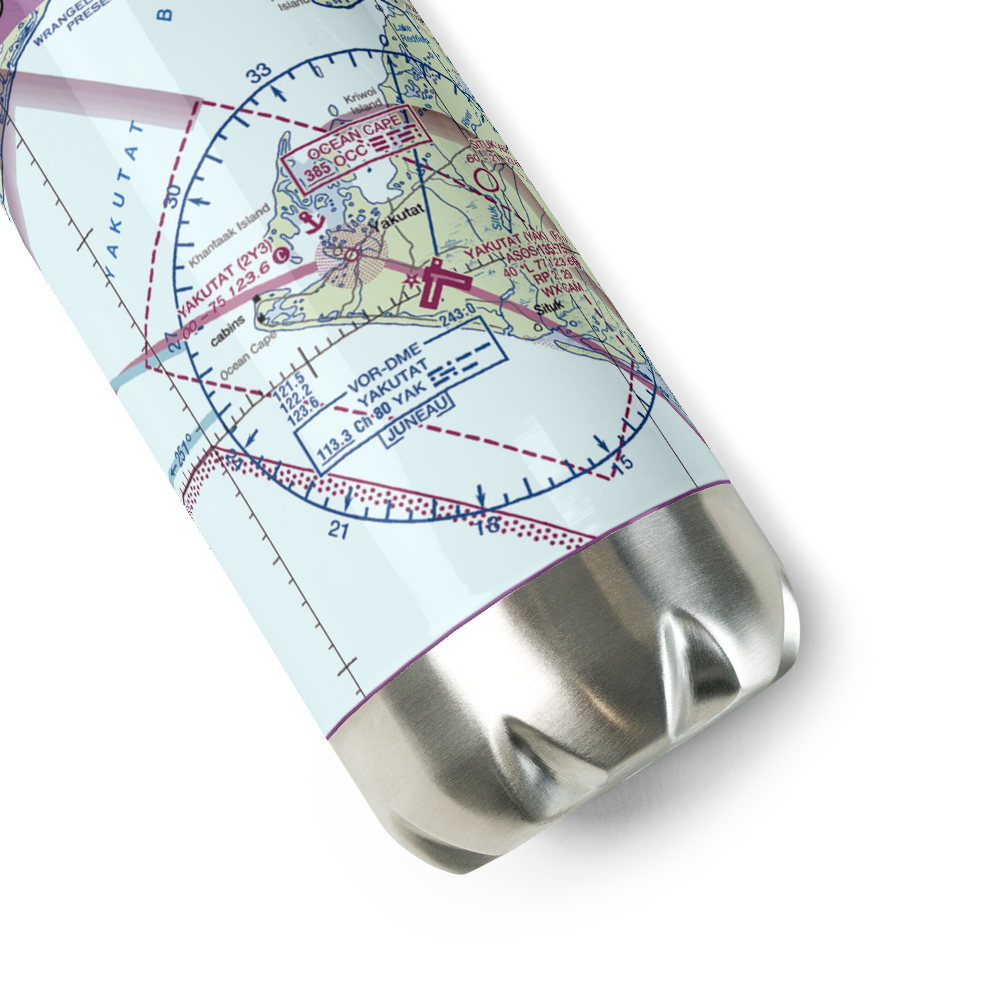 Yakutat Seaplane Base (2Y3) VFR Sectional Water Bottle 