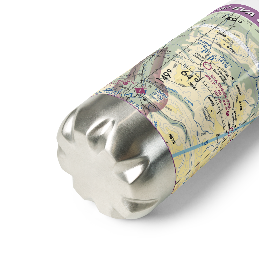 Eva Creek Airport (2Z3) VFR Sectional Water Bottle 