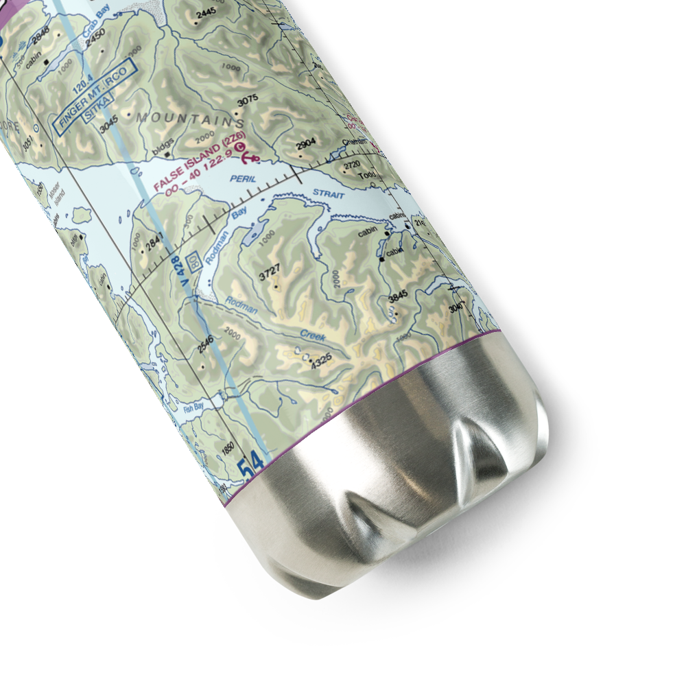 False Island Seaplane Base (2Z6) VFR Sectional Water Bottle 