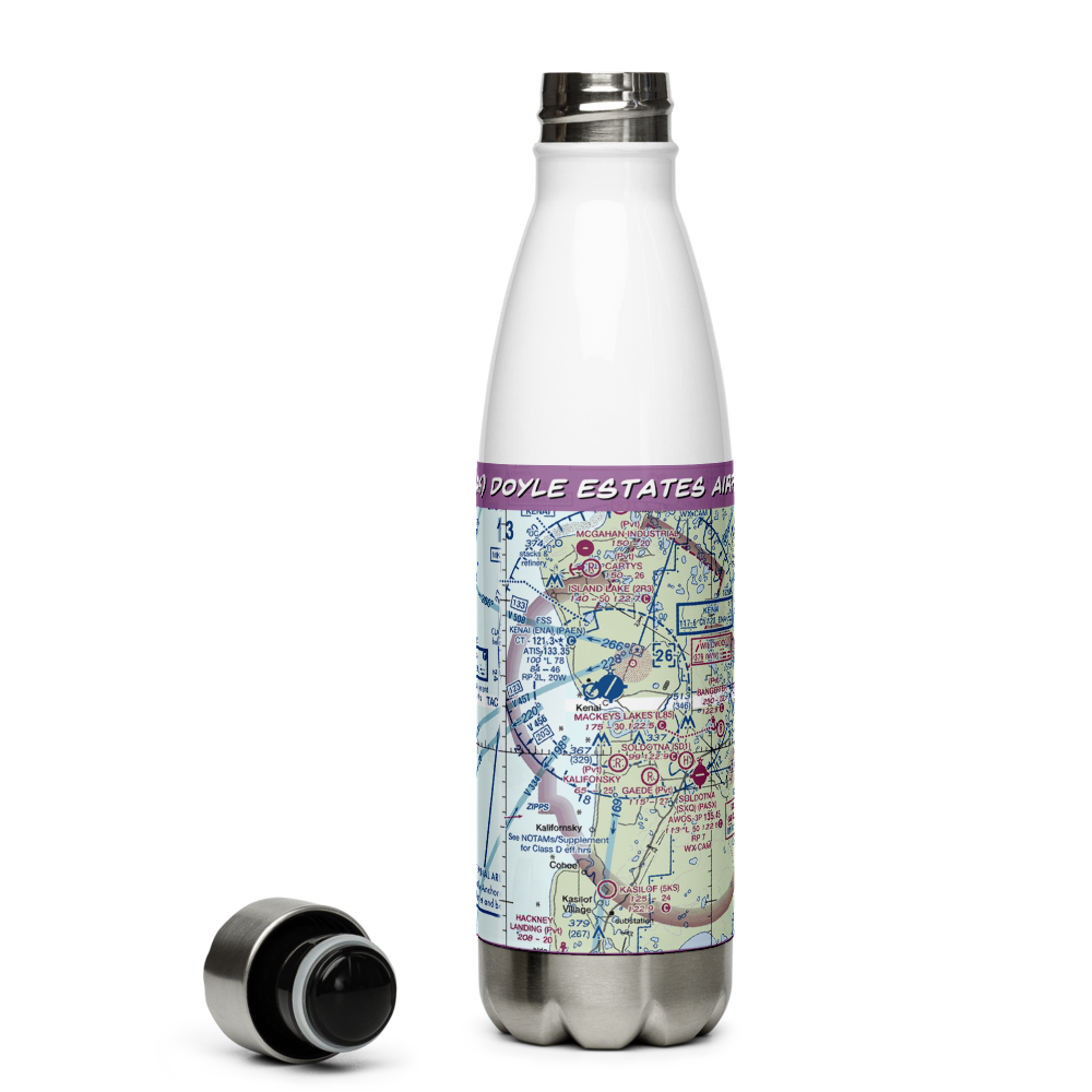 Doyle Estates Airport (30AK) VFR Sectional Water Bottle 