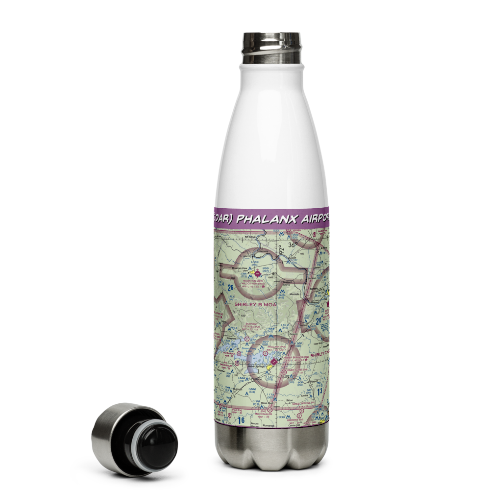 Phalanx Airport (30AR) VFR Sectional Water Bottle 
