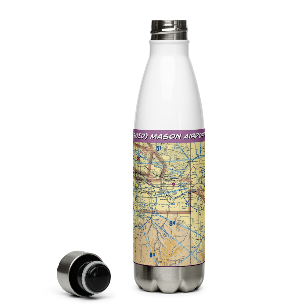 Mason Airport (30ID) VFR Sectional Water Bottle 