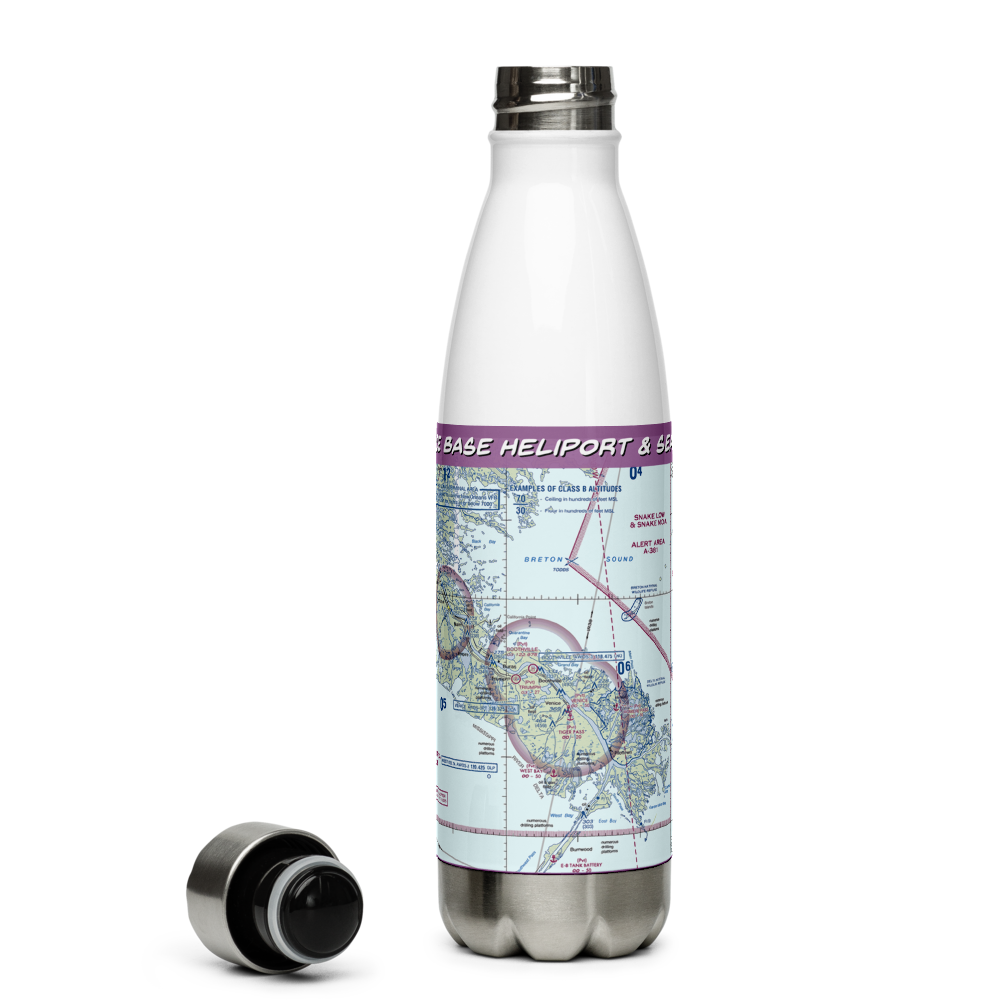 Venice Base Heliport & Seaplane Base (30LA) VFR Sectional Water Bottle 