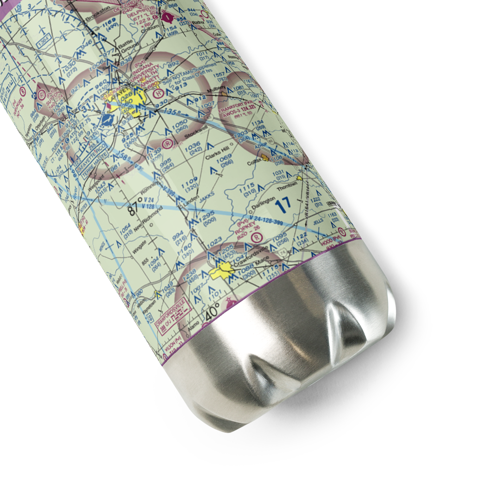 Timber House Airport (31IN) VFR Sectional Water Bottle 