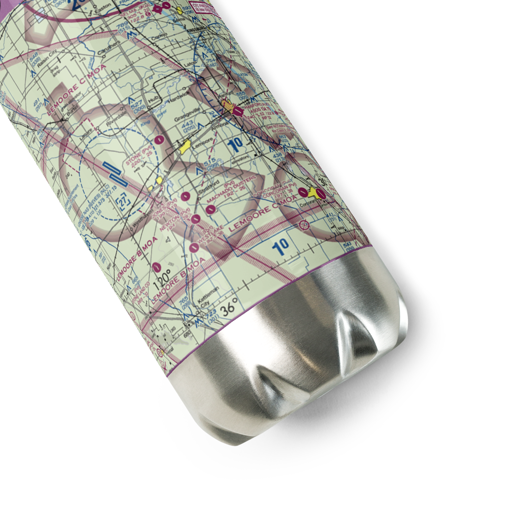 Stone Airstrip (32CA) VFR Sectional Water Bottle 