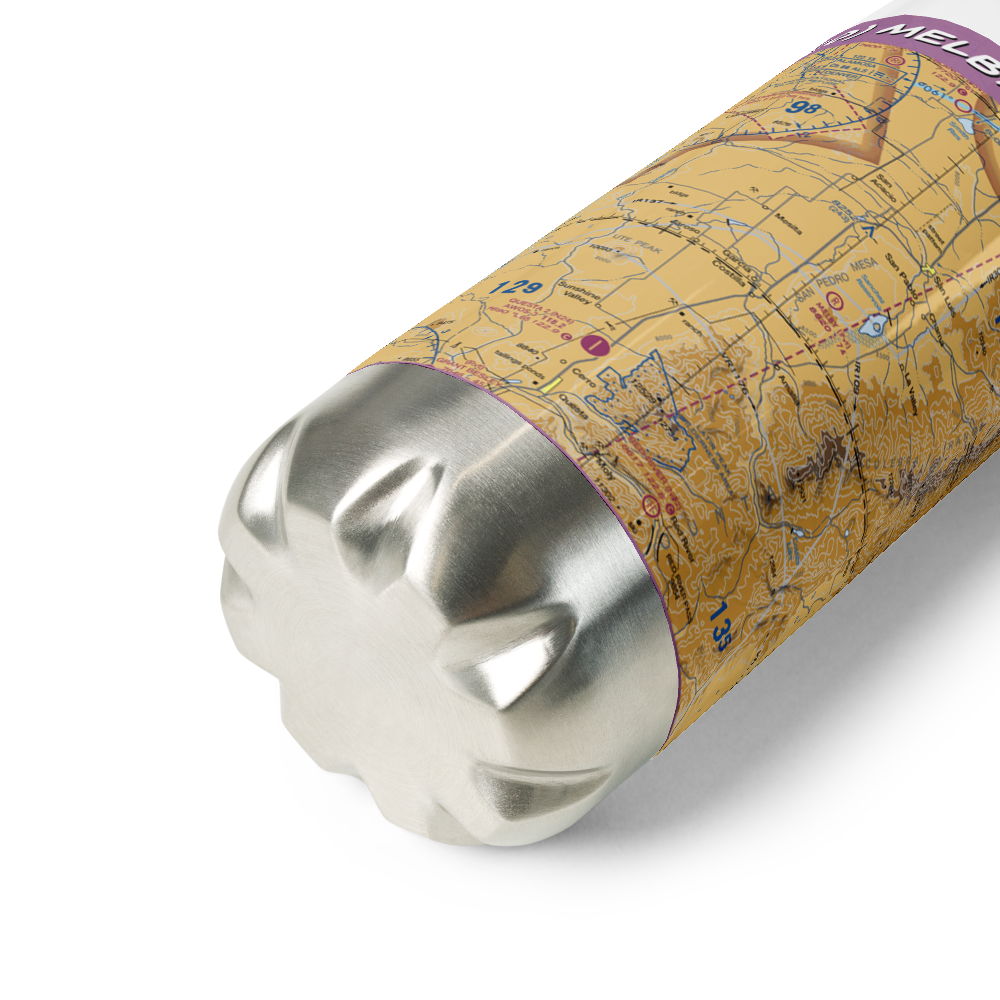 Melby Ranch Airstrip (33CO) VFR Sectional Water Bottle 