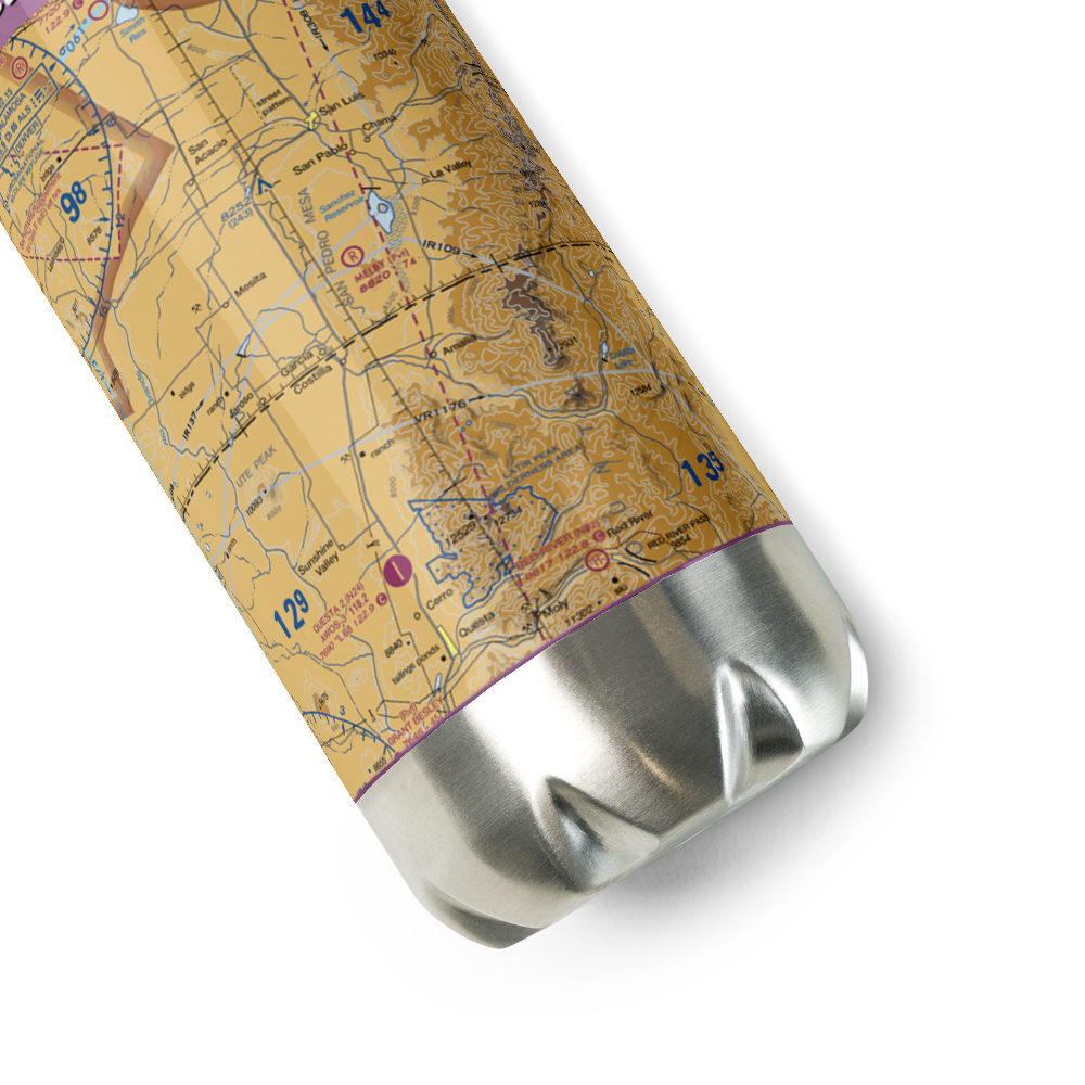 Melby Ranch Airstrip (33CO) VFR Sectional Water Bottle 