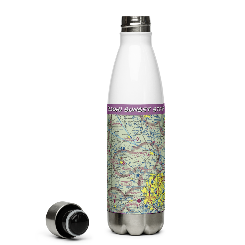 Sunset Strip (33OH) VFR Sectional Water Bottle 