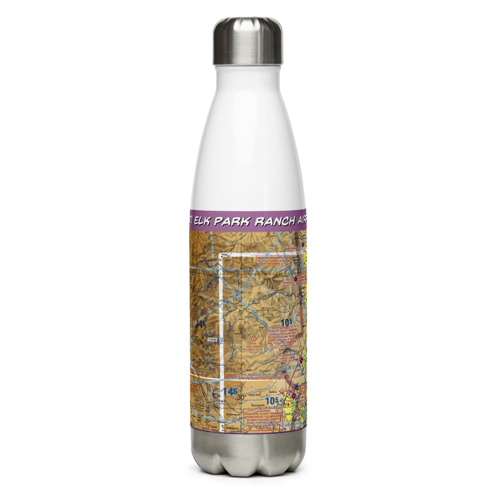 Elk Park Ranch Airport (34CD) VFR Sectional Water Bottle 