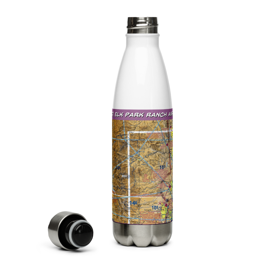 Elk Park Ranch Airport (34CD) VFR Sectional Water Bottle 
