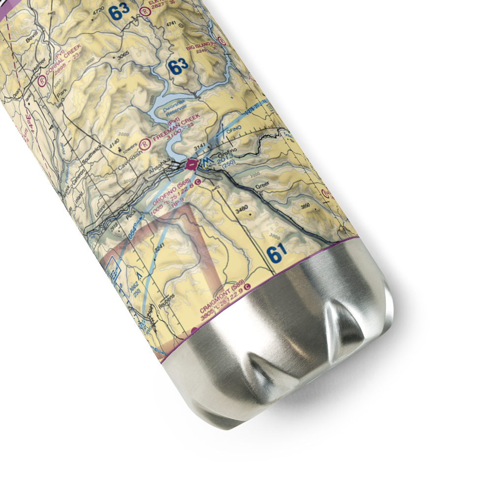 Freeman Creek Airport (34ID) VFR Sectional Water Bottle 