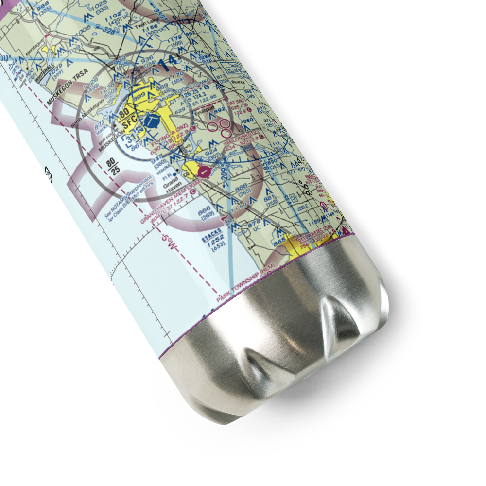 De Witt Property Airport (34MI) VFR Sectional Water Bottle 