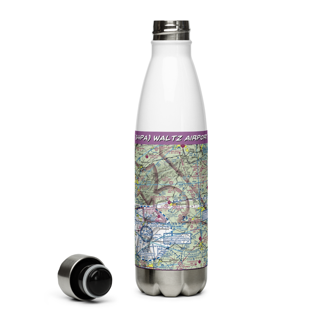Waltz Airport (34PA) VFR Sectional Water Bottle 