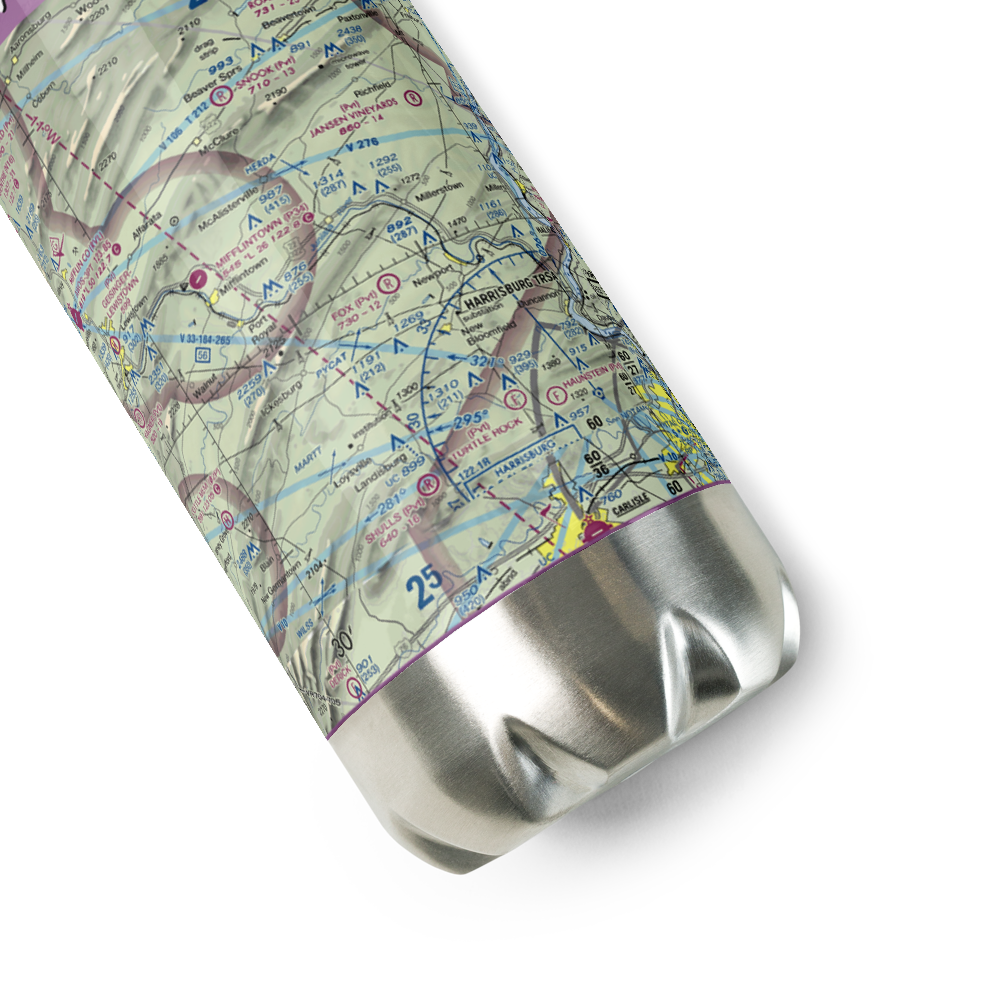 Fox Field (34PN) VFR Sectional Water Bottle 