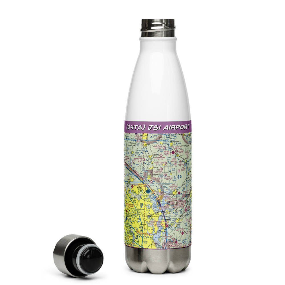 Jsi Airport (34TA) VFR Sectional Water Bottle 